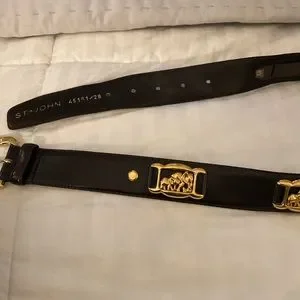 ST.John vintage leather belt 89 inches long it has elephants around it St. John | Accessories | Stjohn Vintage Leather Belt 89  main image 3